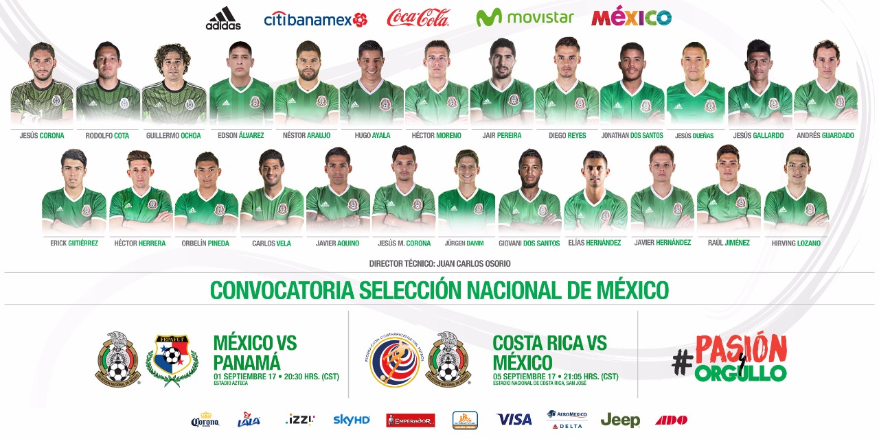 Convocatoria Seleccion Mexicana Costa Rica y Panama Hexagonal